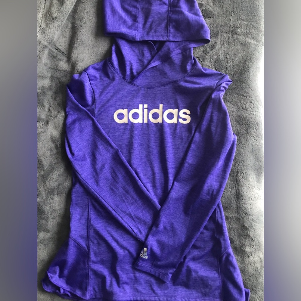Adidas Girls Climalite Purple hoodie